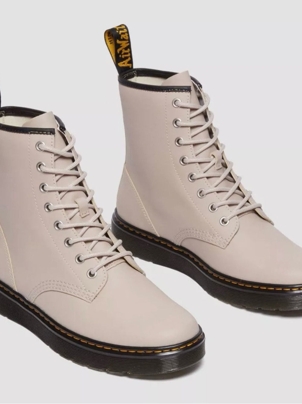 Dr. Martens Zavala Bootie Vintage Taupe Size 11 W or 10 M Leather Round Toe - Picture 2 of 9